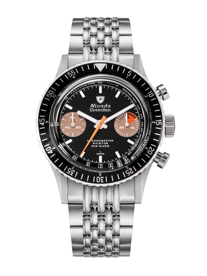 Nivada Grenchen Chronomaster White Orange Boy Inter.Bezel Manual 86012WM – Ansicht 8