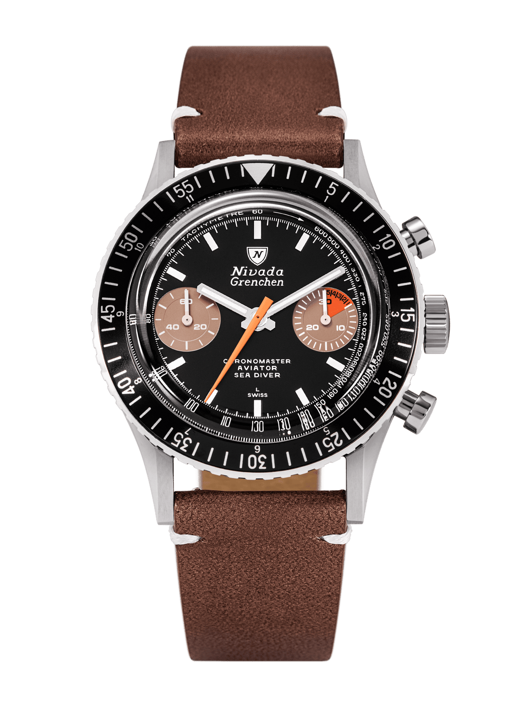 Nivada Grenchen Chronomaster White Orange Boy Inter.Bezel Manual 86012WM – Ansicht 6