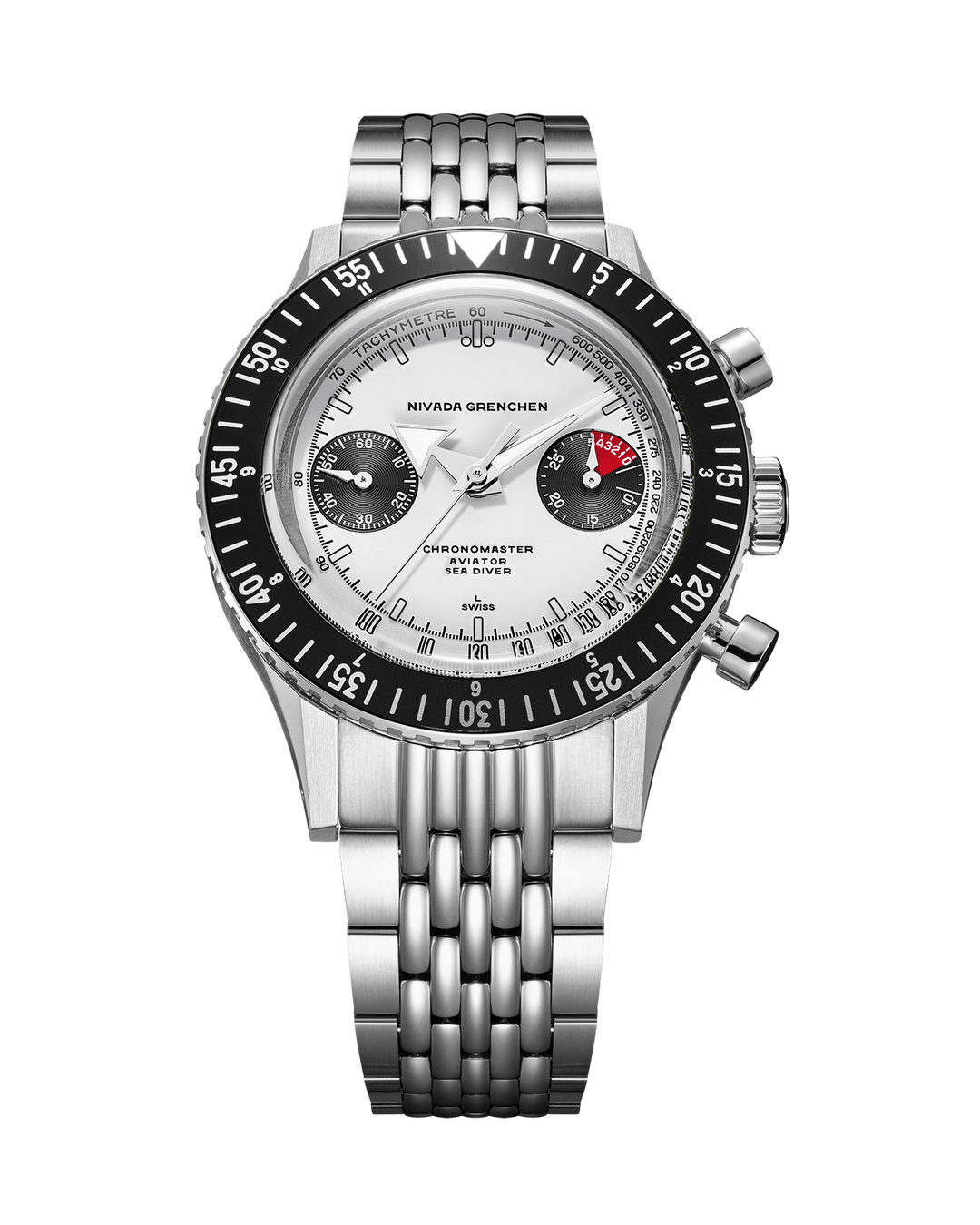Nivada Grenchen Chronomaster White Panda Inter.Bezel Manual 86010WM – Ansicht 2