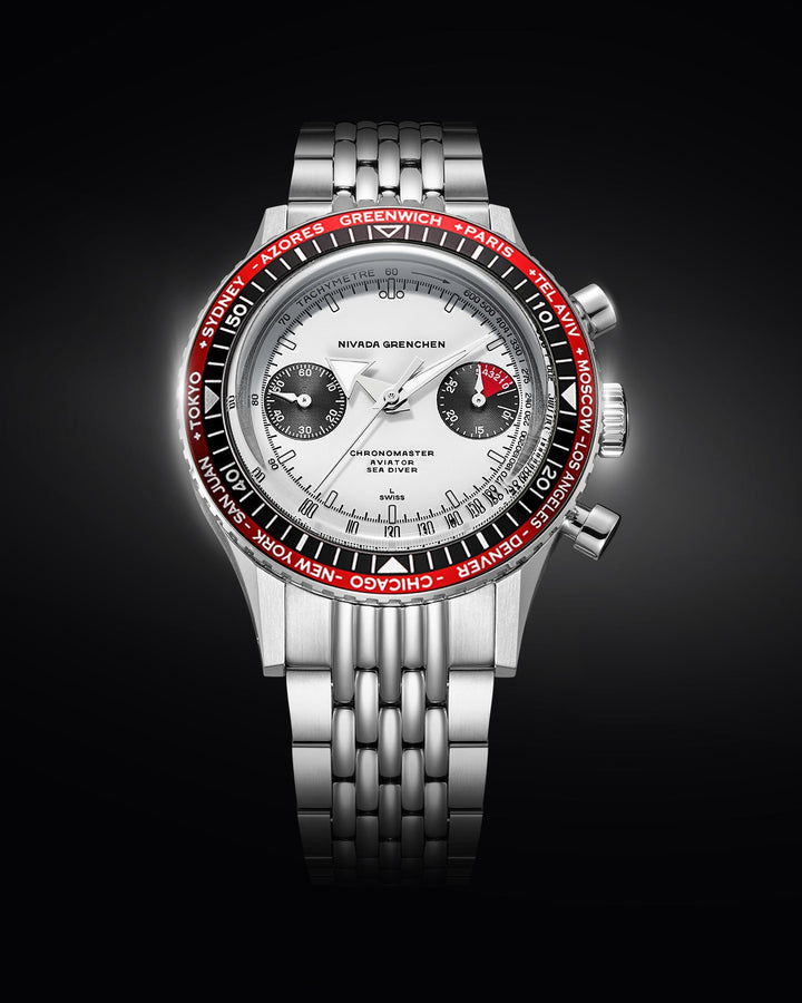 Nivada Grenchen Chronomaster White Panda Inter.Bezel Manual 86010WM – Ansicht 4
