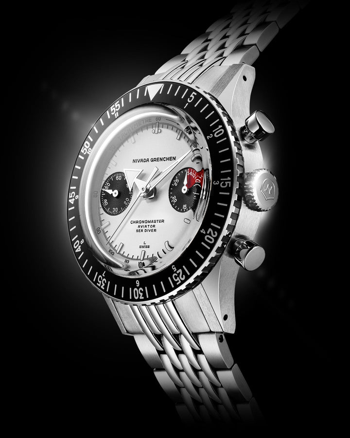 Nivada Grenchen Chronomaster White Panda Inter.Bezel Manual 86010WM – Ansicht 3