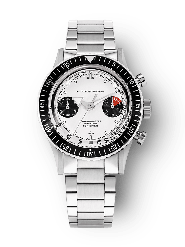 Nivada Grenchen Chronomaster White Panda Inter.Bezel Manual 86010WM – Ansicht 6