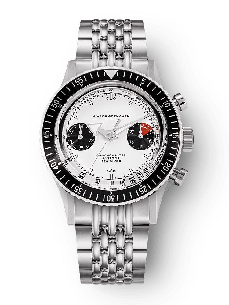 Nivada Grenchen Chronomaster White Panda Inter.Bezel Manual 86010WM – Ansicht 7