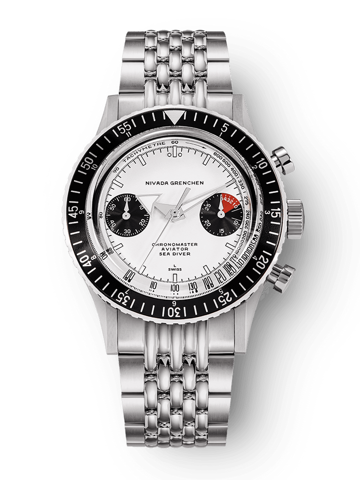 Nivada Grenchen Chronomaster White Panda Inter.Bezel Manual 86010WM – Ansicht 7