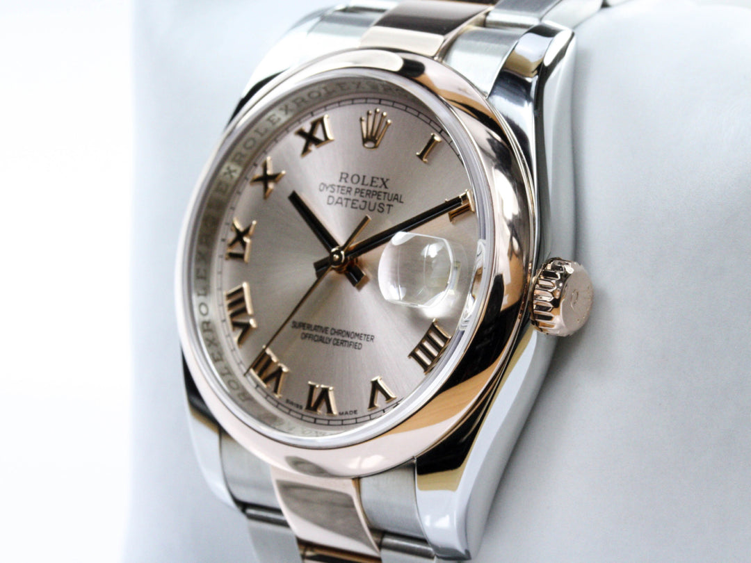116201_RLX_Datejust_Bicolor_18k_Rosegold_Roman_Dial_Oysterband_D-Serie_FSet_LC100_2-scaled