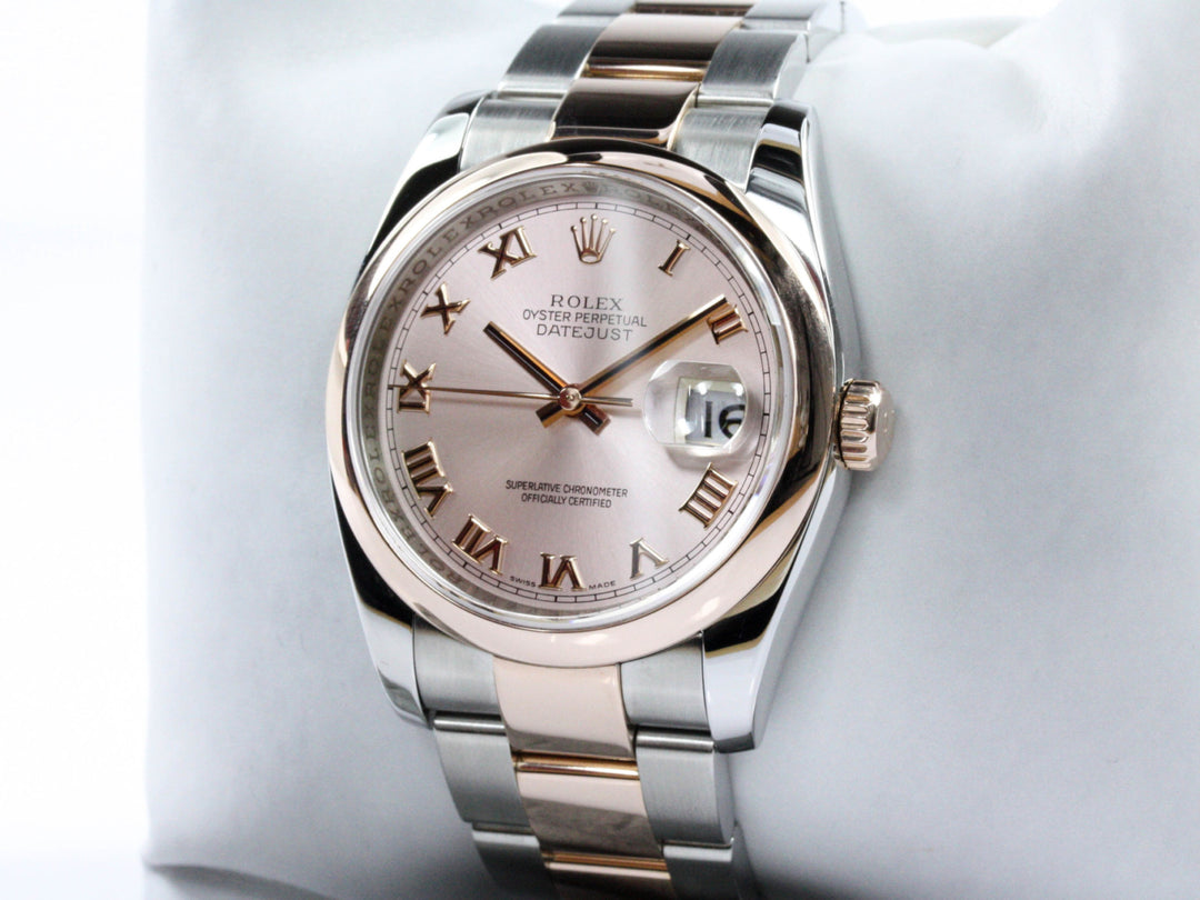 116201_RLX_Datejust_Bicolor_18k_Rosegold_Roman_Dial_Oysterband_D-Serie_FSet_LC100_5-scaled