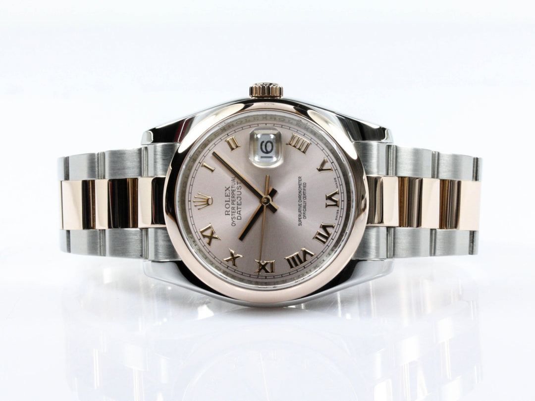 116201_RLX_Datejust_Bicolor_18k_Rosegold_Roman_Dial_Oysterband_D-Serie_FSet_LC100_8-1-scaled