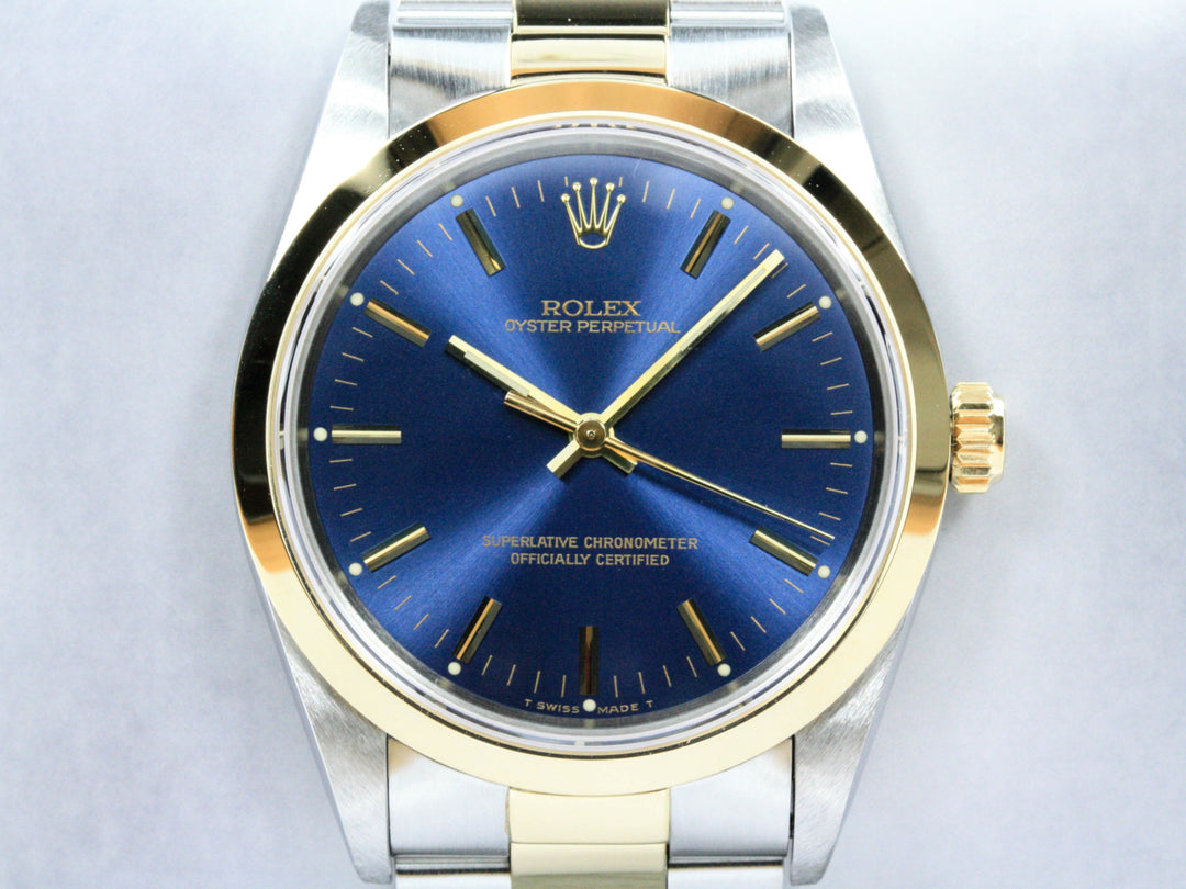 14203_RLX_Oyster_Perpetual_Bicolor_Blue_Dial_FSet_X-Serie_LC178_1-scaled
