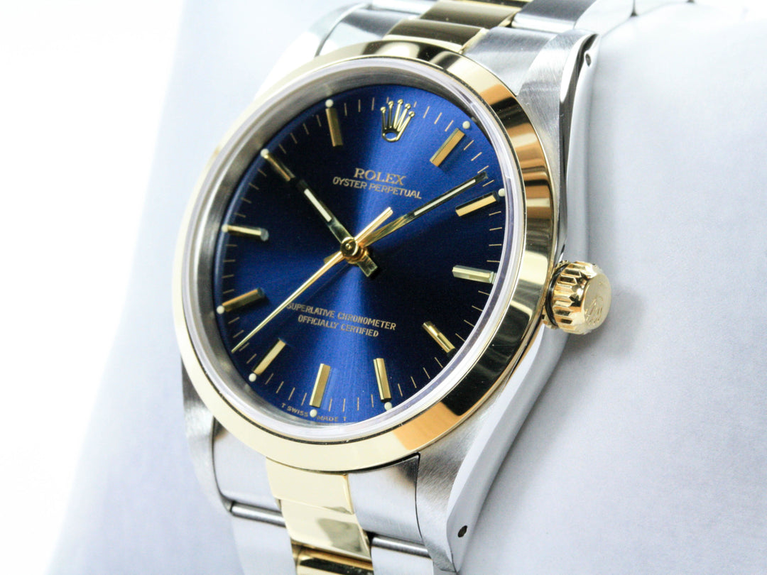 14203_RLX_Oyster_Perpetual_Bicolor_Blue_Dial_FSet_X-Serie_LC178_2-scaled