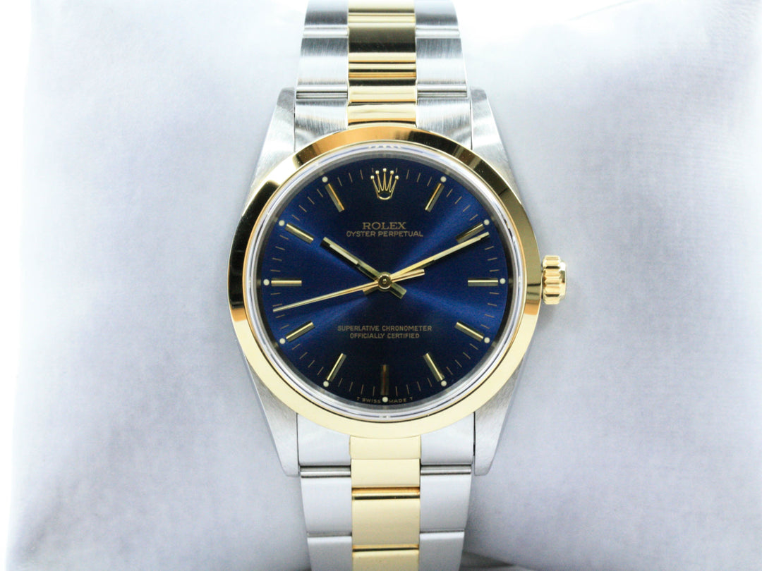 14203_RLX_Oyster_Perpetual_Bicolor_Blue_Dial_FSet_X-Serie_LC178_4-scaled