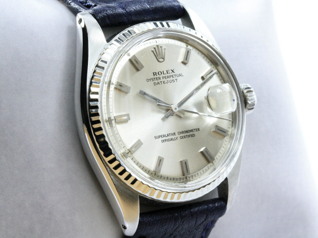 1601_RLX_Datejust_WGold_18k_Bezel_Silver_Dial_Year_1977_Leather_Strap_3-scaled