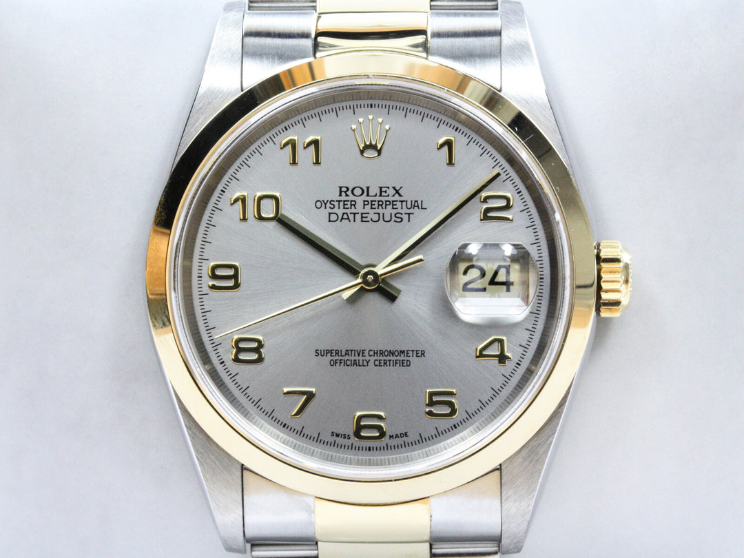 16203_RLX_Datejust_Bicolor_36mm_Oysterband_Arabic_Silver_Dial_LC170_A-Serie-FSet_1