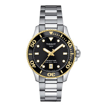 Tissot Seastar 1000 36mm T120.210.21.051.00 – Damenuhr Bicolor Edelstahl/Gold mit schwarzem Zifferblatt und Datumsanzeige