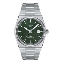 Tissot PRX Powermatic 80 T137.407.11.091.00 – Herrenuhr Edelstahl mit grünem Wabenmuster-Zifferblatt und Gliederarmband