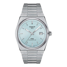 Tissot PRX Powermatic 80 T137.407.11.351.00 – Herrenuhr Edelstahl mit hellblauem Wabenmuster-Zifferblatt und Gliederarmband