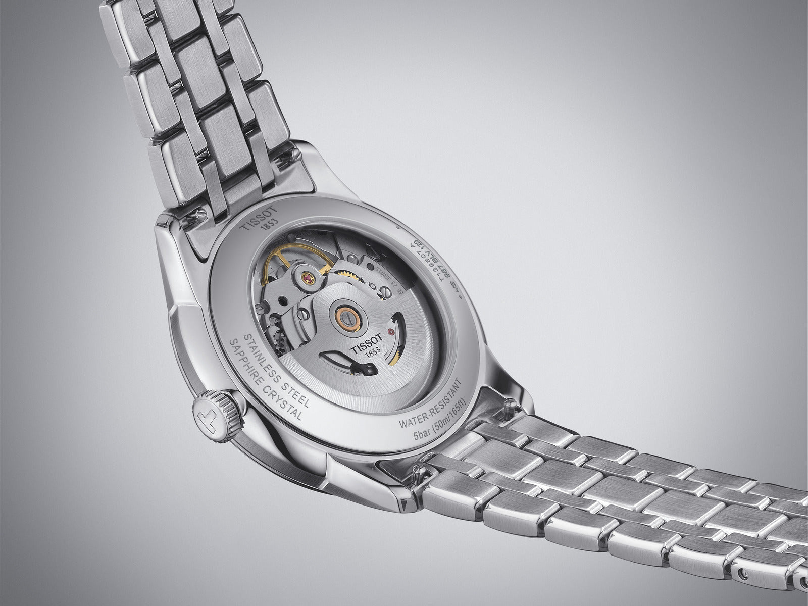 Tissot sapphire crystal stainless steel 1853 clearance