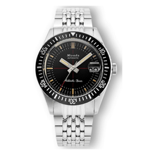 Nivada Grenchen Antarctic Diver 32038A – Taucheruhr Edelstahl 38 mm mit schwarzem Zifferblatt